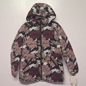 Laurier & Co. Montreal Floral Stretch LIghtweight Puffer Coat - Medium